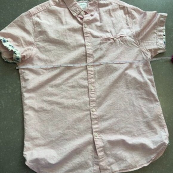 Denim & Flower by Ricky Singh Pink Short Sleeve Button-Down Shirt – Size M - Picture 11 of 12